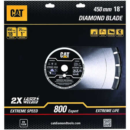 Caterpillar 800 Expert Segmented Laser Welded Asphalt and Abriasive Materials Diamond Blade 18-In - 450mm DA34022U